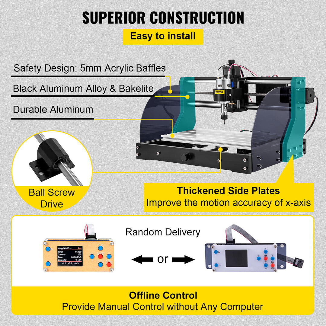 CNC 3018 Pro CNC Router 2.5W Laser 3 Axis GRBL Control Laser Engraver Machine