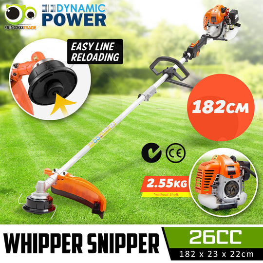 26cc Pole Brush Cutter Trimmer Line Whipper Snipper Tree Pruner Multi Garden