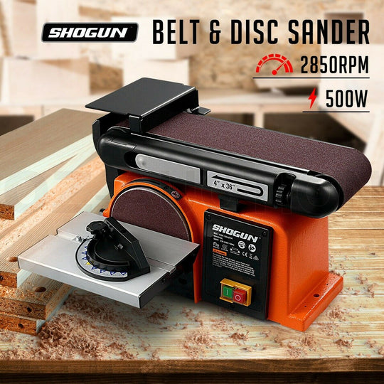 500W Belt Disc Sander Power Tool Linisher Machine Grinder Bench Mount