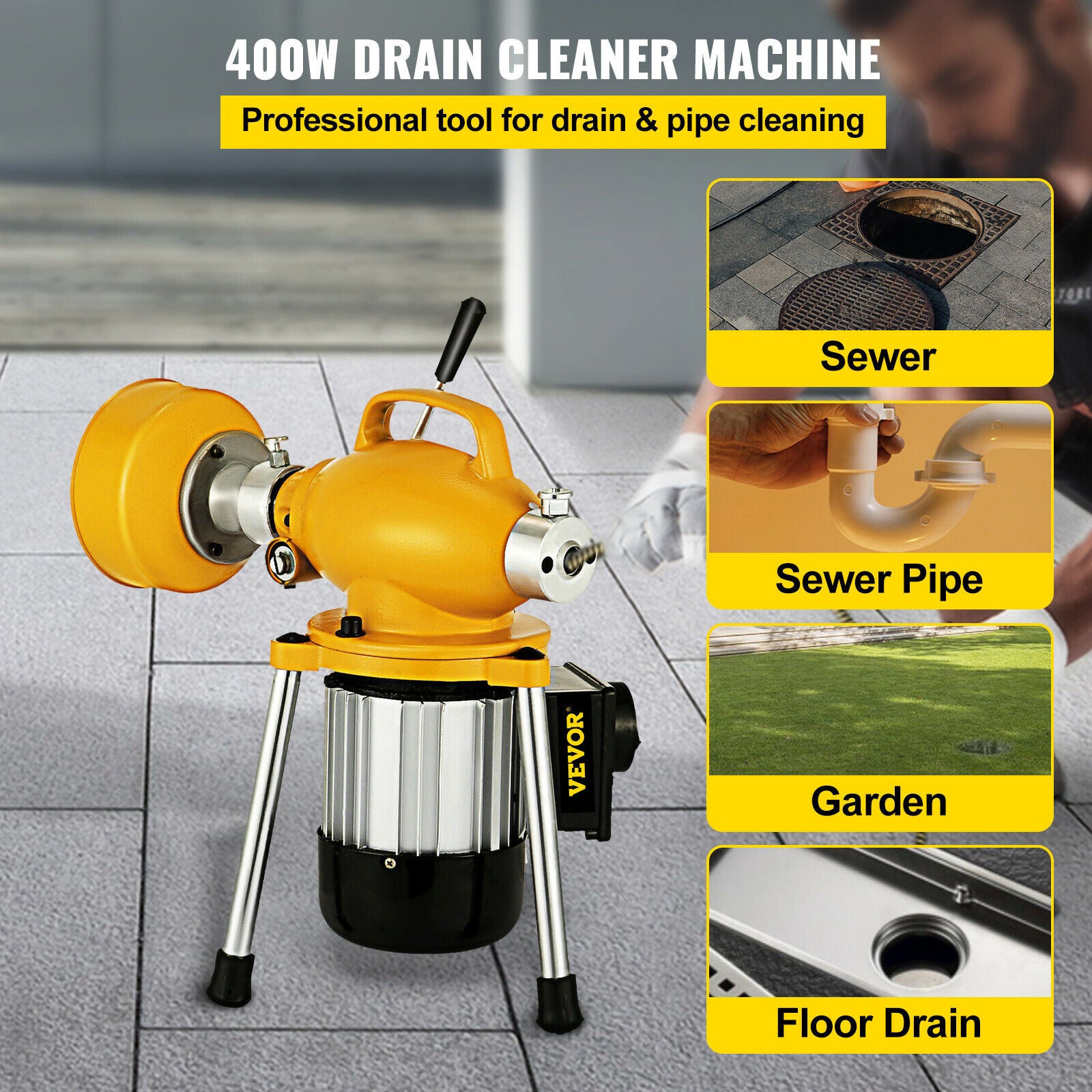 Floor drain store cleaner