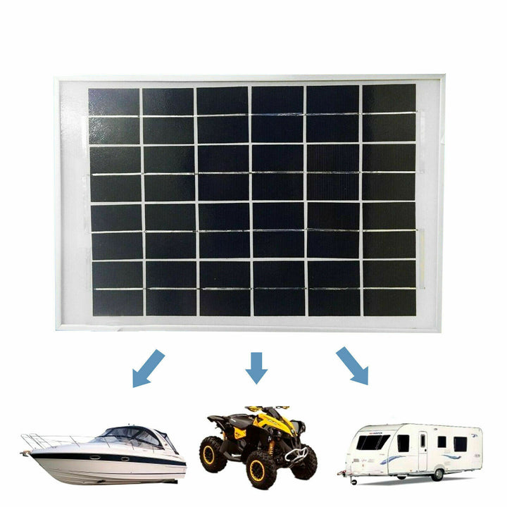 Portable Solar Panel Kit (10W 12V +10A Solar Panel with regulator) Perfect for Camping