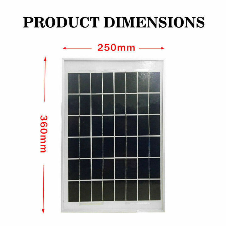 Portable Solar Panel Kit (10W 12V +10A Solar Panel with regulator) Perfect for Camping