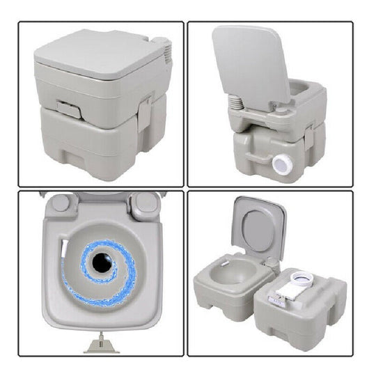 20L Outdoor Camping Portable Potty Toilet - With Water Flushing