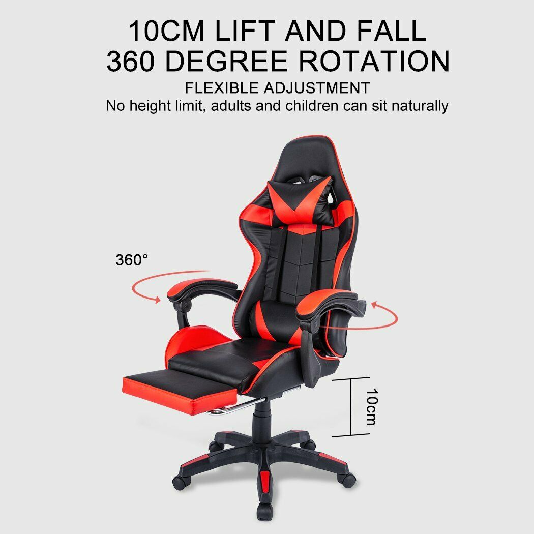 Gaming Chair Office Executive Computer Chairs Racing Footrest Racer