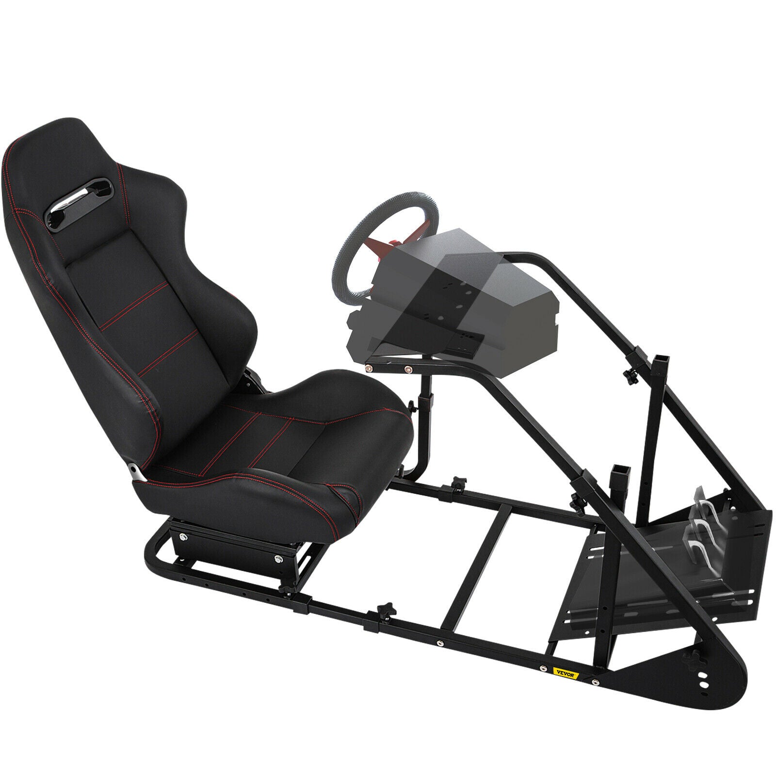 Magshion Racing Simulator Cockpit Gaming Chair Game Seat with Carpet Rug  Fit for Logitech G25, G27, G29, G920 Thrustmaster T500RS, T300RS, PS5 Xbox  Steering Wheel Stand, Red 