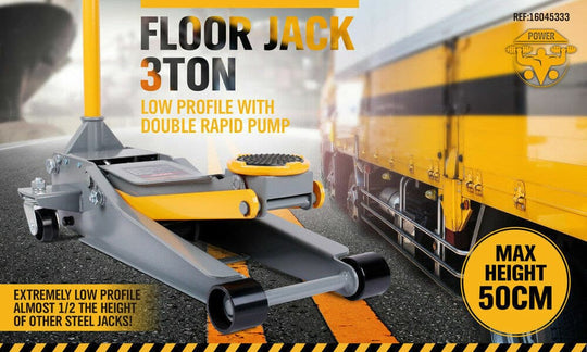 3-Ton Super Low Profile Hydraulic Trolley Jack - low profile hydraulic jack - hydraulic trolley jack - low profile trolley jack - 1