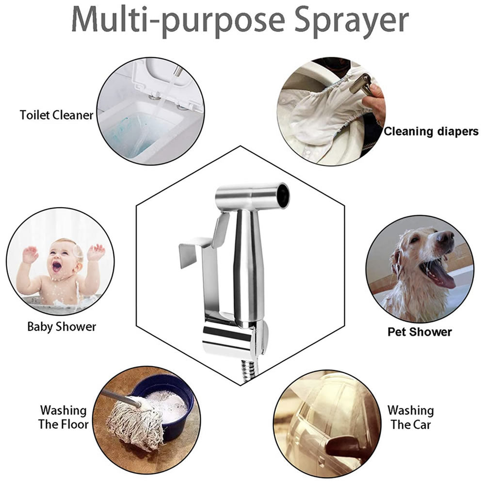 Toilet Bidet Spray Hand Bidet Kit in Stainless Steel - ProToiletSpraya